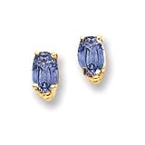 14k 5x3mm Oval Tanzanite earring XE85T