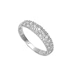Rhodium Sterling Silver Ring with Cubic Zirconia - Size 6-9