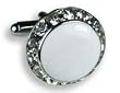 White with Crystal Setting