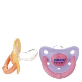 Born Free BornFree 2 Pacifiers 6 months BPA FREE - girl colors