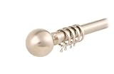 New satin silver Curtain Pole / Poles / Rod / Rail 28mm, 180cms