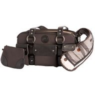 Small Nylon Camera Bag (Brown Black) by 