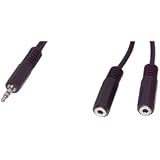 3.5mm Stereo Headphone Y Splitter 1 Plug to 2 Sockets by electrosmart