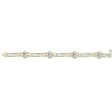 14K White Gold Diamond Bracelet - 7 Inches