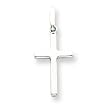 14k White Gold Hollow Cross Pendant