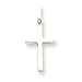 14k White Gold Hollow Cross Pendant
