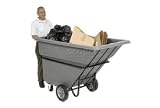 Gray Heavy Duty Plastic Tilt Truck 1 Cubic Yard And 1250 Lb. Capacity