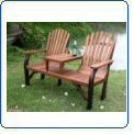 Adirondack Teak Wood Bench