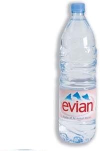 Evian Natural Spring Water, Plastic 16.9 oz. (Pack of 24)