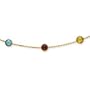 14K Multi-color Gemstone Necklace - 18 Inch - Lobster Claw - JewelryWeb