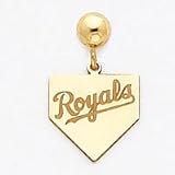 14K Kansas City Royals Home Plate Name Ball Post Earrings