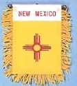 New Mexico Window Mirror Hanging Mini Banner Flags - 4" x 6"