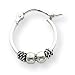 Sterling Silver Antique Fancy Hoop Earrings