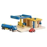 PLAN TOYS WOODEN GAS STATION