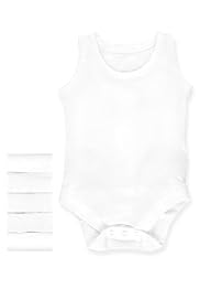5 Pack Autograph Superfine Pure Cotton Sleeveless Bodysuits