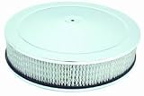 Air Cleaner Round 14x3 in. Carbs w/5 1/8 in. Neck Chrome Plated Steel Incl. High-Flow Flame Retardant Filter/Deluxe Wing Nut