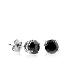 14K white gold 1.00 Carat Treated Black Diamond Stud Earrings