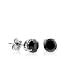 14K white gold 1.00 Carat Treated Black Diamond Stud Earrings