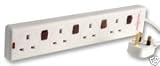 4 Gang Extension Lead Individually Switched & Surge Protected