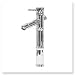 Bamboo Style Single Hole Bathroom Faucet Tall Chrome