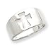 Sterling Silver Cross Cutout Ring - Size 8