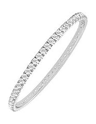 Diamond Eternity Bangle 18K White Gold - 5.00 CT Diamonds