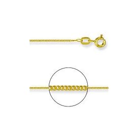 Jewelco London 9ct Solid gold traditional Pendant Curb chain Necklace in 14 inch (1.9g)