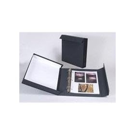 Archival Methods L-Series Accent 3-Ring Binder Box Kit, With Page Protectors 10x11 Pack Of 25