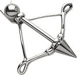 Silver Bow and Arrow Nipple Rounder Rings 14 gauge - (1.6 mm)