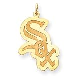 14K Chicago White Sox Med Satin Logo Charm