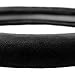 Universal Premium Steering Wheel Cover - Ultra Plush (black, medium 14.5-15.5in)