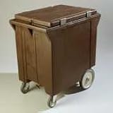 Cateraide Carlisle IC222001 Cateraide Brown Mobile 200LB Ice Caddy