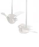 Holiday Lane 4 White Dove Christmas Ornaments, Set of 2