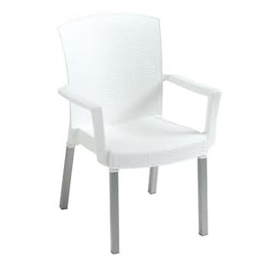 Grosfillex® Havana Classic Armchair - White (Sold In Pkg. Qty. 12). Package of 12 by 