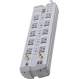 Belkin PureAV F9A1033fc10 10-Outlet Isolator Home Theater Surge Protector (Gray/Silver)