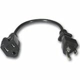 Cables To Go 03116 18 AWG Outlet Saver Power Extension Cord NEMA 5-15R to NEMA 5-15P(10 Feet/3.04 Meters) Black