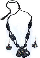 Jewelry Gifts Necklace and Earing In Terracota Handcrafted Unique Gift For Her