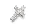 9ct Gold Cubic Zirconia Cross Single Earring