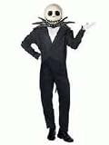 WITH MASK Std Size Men (42-46 Jacket) Deluxe Jack Skellington Costume (Pants not included)
