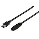 Firewire 800 to 400 9 Pin to 6 Pin Lead Cable 1.8m Black IEEE1394B Transfer rate 800 Mbps connect IEEE1394a to IEEE1394b High Speed Data Transfer Cable