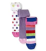 3 Pairs of Cotton Rich Assorted Tights