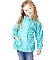 Bird Print Shower Resistant Hooded Parka