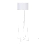 IMAGE OF Virgil Floor Lamp in Powder Coated White Shade Finish: Kimono