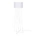 Virgil Floor Lamp in Powder Coated White Shade Finish: Tan Cornflower