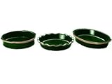 Review Frankoma Pottery  / Frankoma Color Works Forest Green Bakerware Set 3-pc.