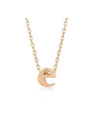 Rose Gold Initial E Pendant Necklace