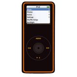 Silicon protection sleeve for iPod nano w. Earphones storage system (Black)