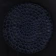 Navy Blue Classic Crocheted Hair Bun Cover XL
