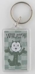 Felix the Cat 'What' Lucite Key Chain
