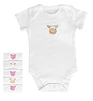 5 Pack Pure Cotton Percy Pig Assorted Bodysuits